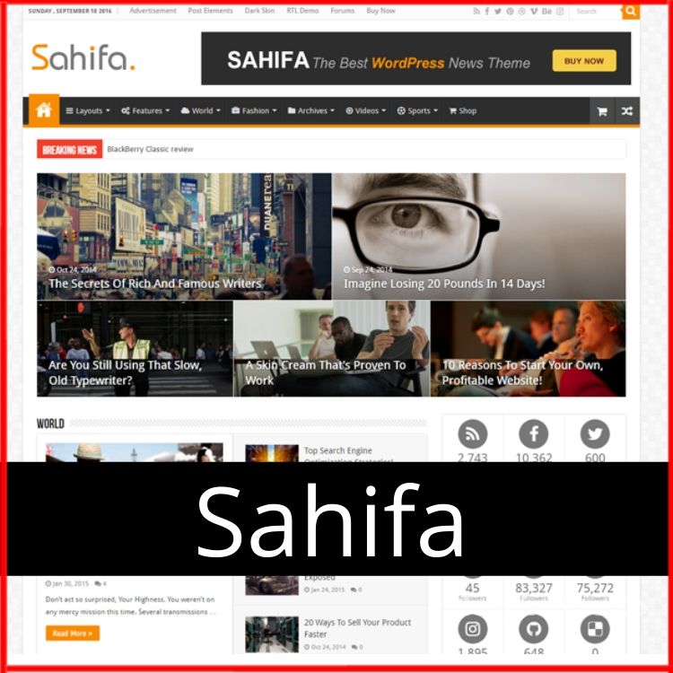 Sahifa Responsive WordPress Theme